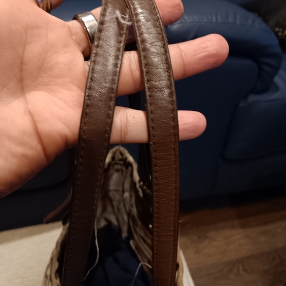 Michael kors jet set logo north south tote bag purse beige and brown MK print - Picture 4 of 6